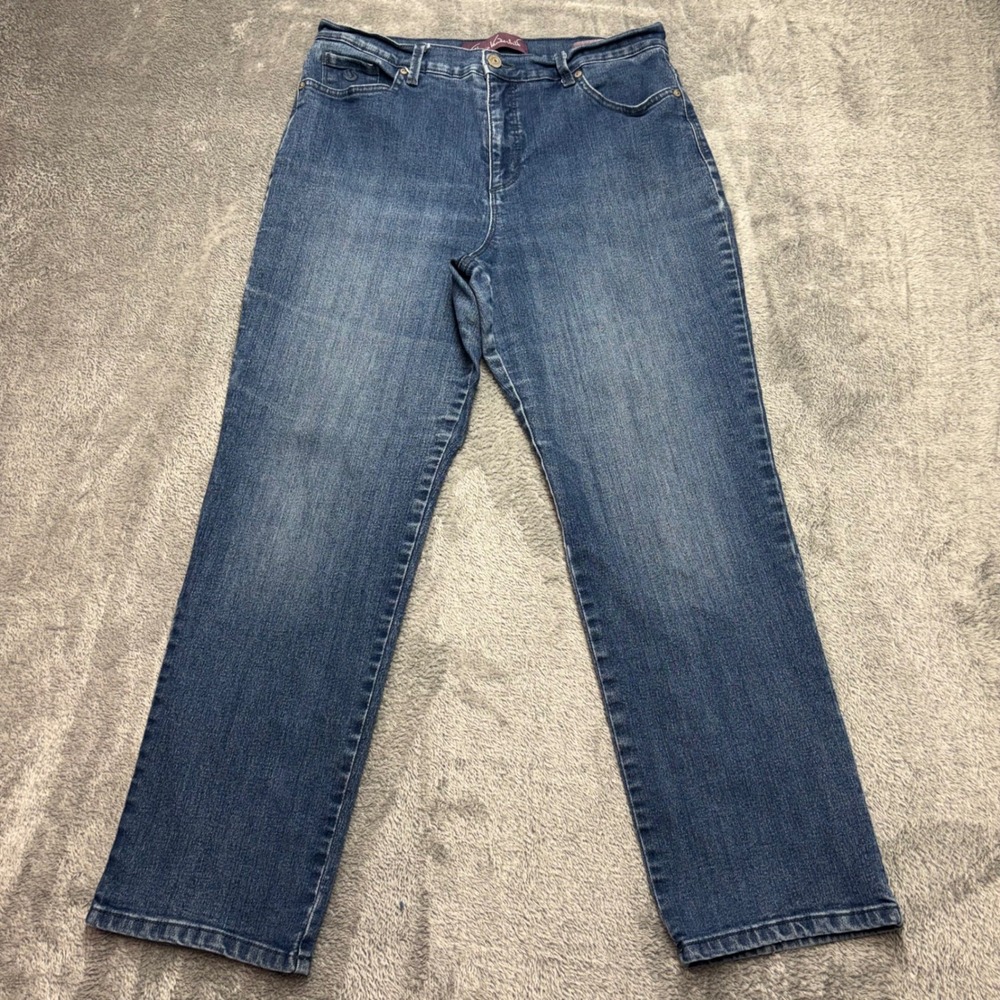 Gloria Vanderbilt Amanda Jeans Women 10‎ Blue Good High Rise Tapered Stretch